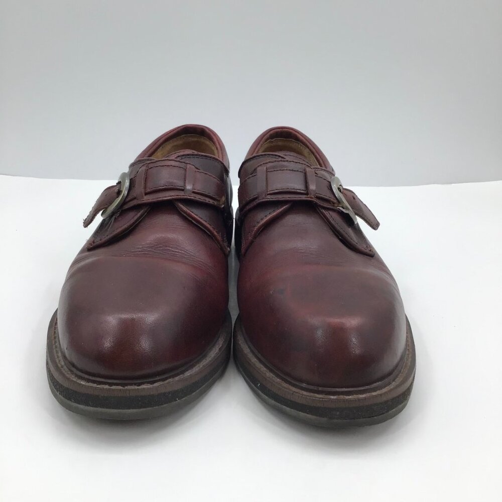 Vintage Men's 11 Toulon Amazonas Burgundy Shoes Monk Strap Leather Punk Gothic - Picture 3 of 13